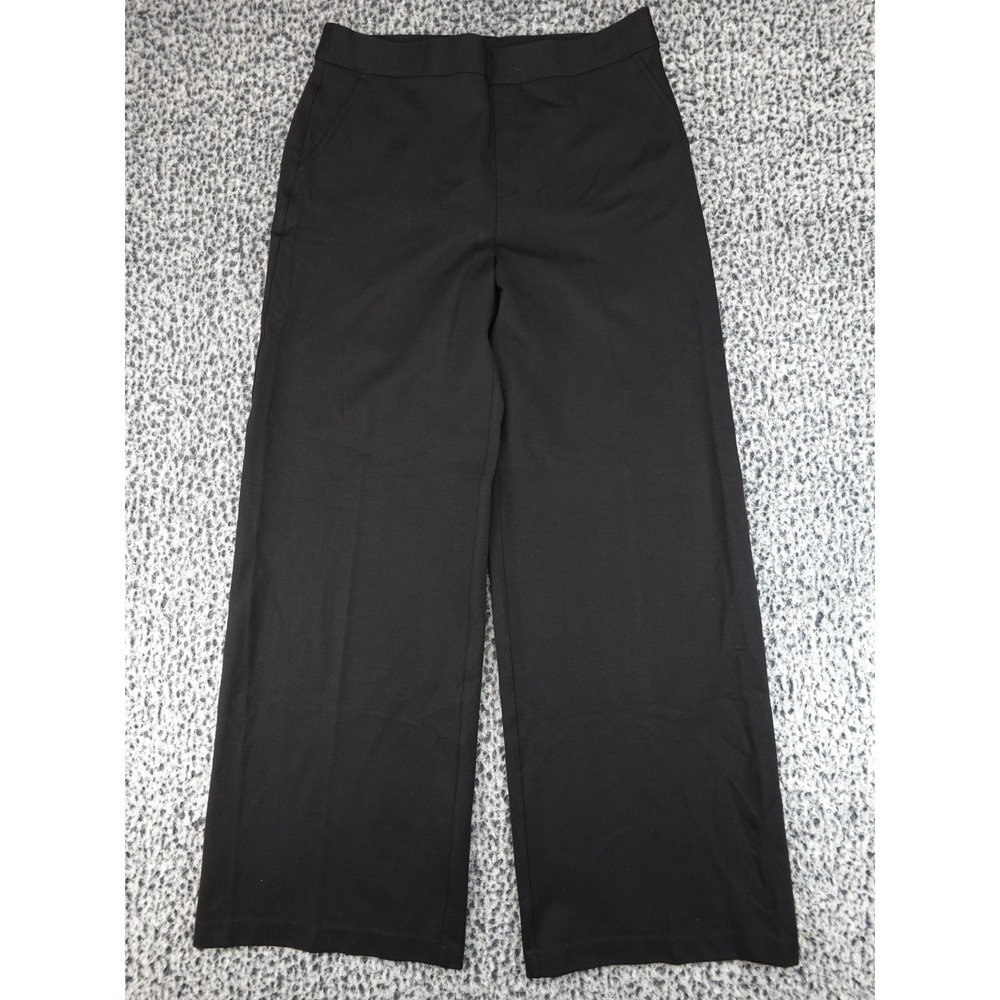 Spanx Wide Leg Trousers Womens XL Black High Rise Shaping Pull On Pants